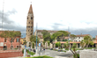 Caorle, Veneto, Italy . May 2014,  Madonna dell Angelo church with the tower bell in the h...