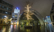 Evening and night images of Eindhoven city with Christmas light decoration all over the ci...