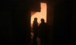 Firefighters try to contain a major fire that hit a slum located in the Campo Belo neighbo...