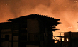 A major fire hits a slum located in the Campo Belo neighborhood on the Journalista Roberto...