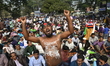 Primary trained assistant teachers on the second day of a hunger strike in front of Dhaka’...