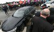 French Minister for Solidarity and Health Agnes Buzyn arrives at the Poissy Medical Center...