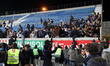 Police evacuate the Porto's supporters from a stand during the Portuguese League football...