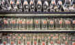 A view of 'Pravda' beer glasses inside Beer Theatre 'Pravda' - a place where the best worl...