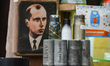 A view of Stepan Bandera's old image for sale on a local market in Lviv. On Monday, Januar...