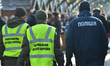 Members of Ukrainian Police and National Guards patrol Lviv's city center.On Monday, Janu...