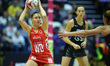 Jade Clarke of England Roses
during Vitality Netball International Series, as part of the...