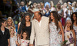 Model parades a design Francis Montesinos, first day of the 60th Mercedes-Benz Fashion Wee...