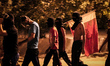 Bahrain , Abu Saiba - protesters take a part during the demonstration , Clashes between pr...