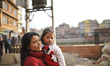5yrs old NIHIRA BAJRACHARYA carried by her aunt for final selection before declared as the...