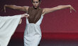 Dancer of the Ballet Nacional de Espana pose during the Duyos Fashion Show at Fashion Week...