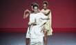 Dancer of the Ballet Nacional de Espana pose during the Duyos Fashion Show at Fashion Week...