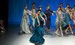 Dancer of the Ballet Nacional de Espana pose during the Duyos Fashion Show at Fashion Week...