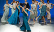 Dancer of the Ballet Nacional de Espana pose during the Duyos Fashion Show at Fashion Week...