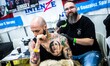 A man gets tattooed during the the 23th Milano Tattoo Convention held Milan, Italy on Febr...