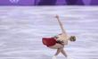 Bradie Tennell from the United States competes during the team event ladies single skating...