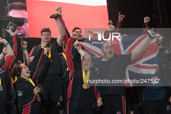 Members of the British team at the Invictus Games 2014 at the Queen Elizabeth Olympic Park, London, UK on Sunday 14th September 2014. 