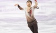 Misha Ge of Uzbekistan competes during the men's single short program of figure skating at...