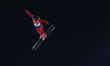 Zhang Xin of China competes during ladies' aerials final of freestyle skiing at 2018 Pyeon...