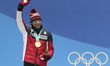 Champion Ted-Jan Bloemen of Canada celebrates during medal ceremony of men's 10000m event...