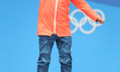 Gold medalist Yuzuru Hanyu of Japan celebrates during medal ceremony of men's single skati...