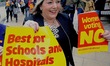 Johann Lamont the Labour leader in Scotland held a rally for the "Women Voting No" campaig...