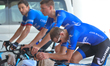 Members of Gazprom - Rusvelo Team prepare for the race ahead of the fourth stage, 12.6km i...