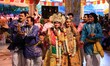 Men and women play 'Lathmar Holi 'on the occasion of 'Fag Mahotsav' at historical Govind D...