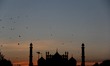View of Jamia Masjid, India, during sunset on 26 February 2018