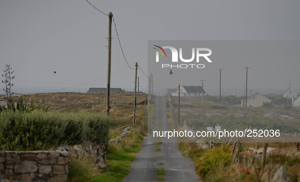 A typical view in Western Connemara area, near Cleggan. Connemara, County Galway, Ireland. Photo: Artur Widak /NurPhoto 