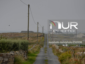 A typical view in Western Connemara area, near Cleggan. Connemara, County Galway, Ireland. Photo: Artur Widak /NurPhoto (