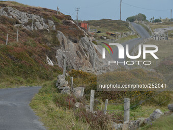 A typical view in Western Connemara area, near Cleggan. Connemara, County Galway, Ireland. Photo: Artur Widak /NurPhoto (