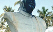A bust of Jana Sangh leader Syama Prasad Mookerjee was damaged and blackened in South Kolk...