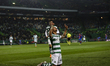 Sporting's Colombian forward Fredy Montero celebrates a goal during the UEFA Europa League...