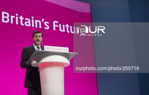 Douglas Alexander Shadow Foreign Secretary at the 2014 Annual Labour Conference in Manchester.