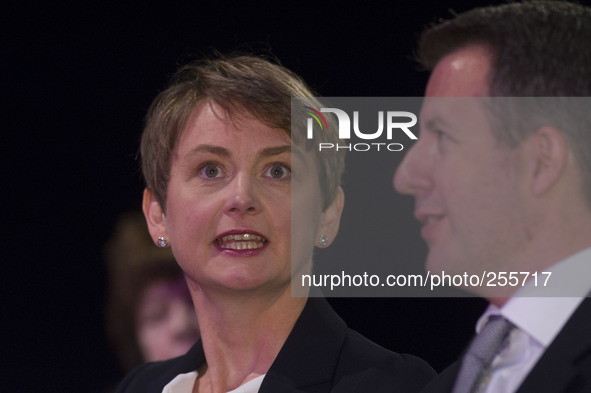 Yvette Cooper MP Shadow Home Secretary at the 2014 Annual Labour Conference in Manchester.