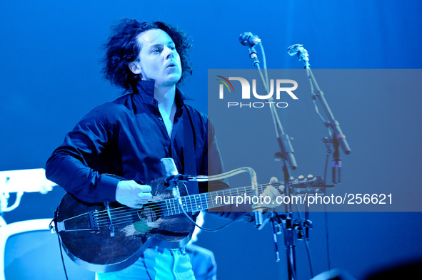 Jack White performs during Free Press Summer Festival (FPSF) in Eleanor Tinsley Park on June 1, 2014 in Houston, Texas. 