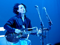 Jack White performs during Free Press Summer Festival (FPSF) in Eleanor Tinsley Park on June 1, 2014 in Houston, Texas. (