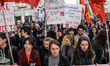 People take part in a demonstration to protest against French government's string of refor...