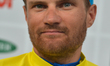 Artem Ovechkin from Terengganu Team, during the post stage press conference, as he keeps t...