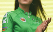 One of the podium girls seen during the Awards Ceremony of the sixth stage, the 108.5km fr...