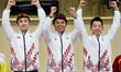 (140924) -- INCHEON, Sept. 24, 2014 () -- Song Jongho, Jang Daekyu and Kim Junhong of Sout...