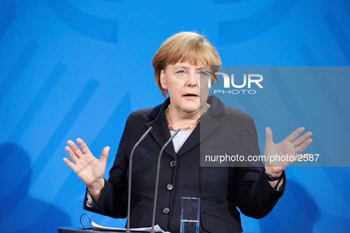 Merkel and Natanyahu at press conference