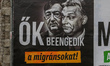 Anti- PM Victor Orban showing Orban and Lorinc Meszaros - Mayor of Felcsut and one of the...