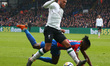 Liverpool's Mohamed Salah celebrates scoring his sides second goal during the Premiership...