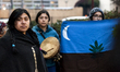 Members of the Mapuche - williche communities demonstrate in support of the Machi (Mapuche...