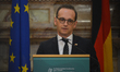 Heiko Maas, Germany's Federal Minister for Foreign Affairs during a press conference with...