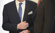 Polish president Andrzej Duda is seen with the Minister of Foreign Affairs Jacek Czaputowi...
