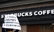 Protesters gather at the Starbucks location in Center City Philadelphia, PA on April 15, 2...