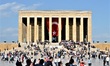 Parents and children visit Anitkabir, the mausoleum of modern Turkey's founding president...